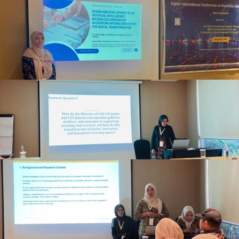 Angkat Inovasi AI dan Perpustakaan Digital, Tim Riset Prodi Ilmu Perpustakaan UIN STS Jambi Tampil di Konferensi Internasional STMeT dan RTIS 2026